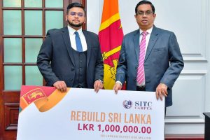 SITC Campus ‘Rebuild Sri Lanka’ අරමුදලට රුපියල් මිලියනයක් පරිත්‍යාග කරයි