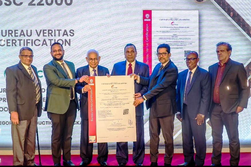 Cap Snap Lanka receives six international certifications including ISO-FSSC